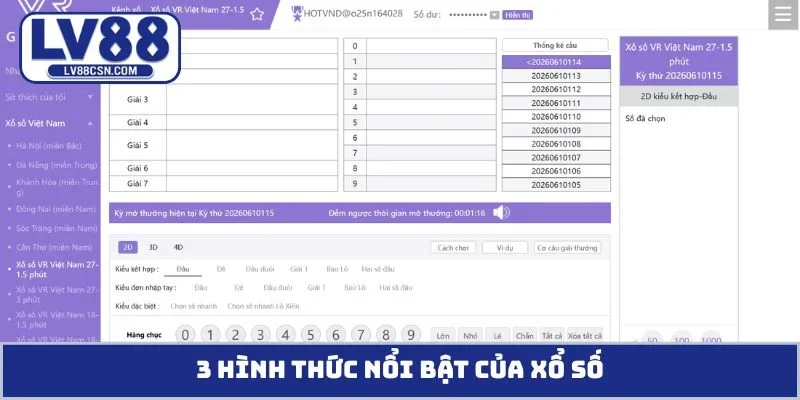 3 hình thức nổi bật của xổ số