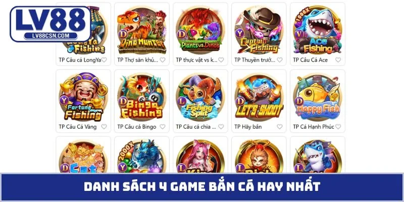 Danh sách 4 game bắn cá hay nhất